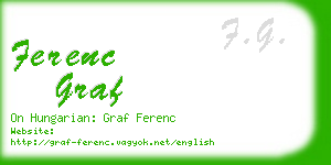 ferenc graf business card